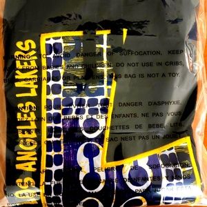 Two Hype Los Angeles Lakers 90's Kente Letter Black Hoodie Mens Sz XS *Limited*